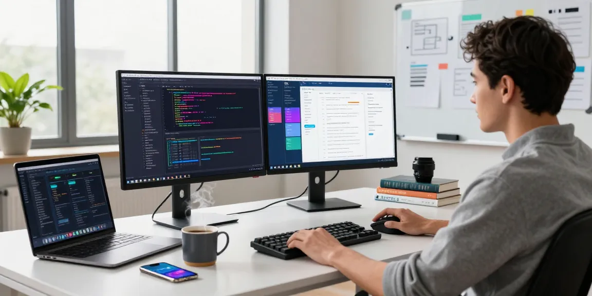 Dynamic workspace showcasing modern technology on the WPS Official Website with software development tools and collaboration elements.
